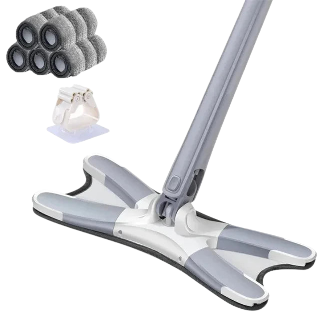 Self-Wringing Floor Mop with Replaceable Pads