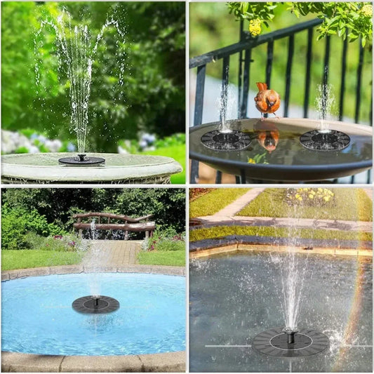 Outdoor Solar Birdbath Fountain – Floating Garden & Pool Decoration