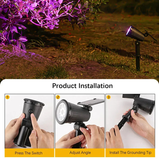 9-LED Solar Spotlights