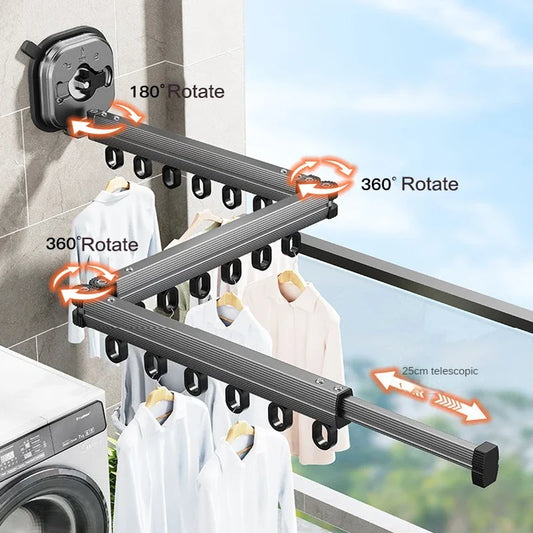 Wall-Mount Clothes Drying Rack