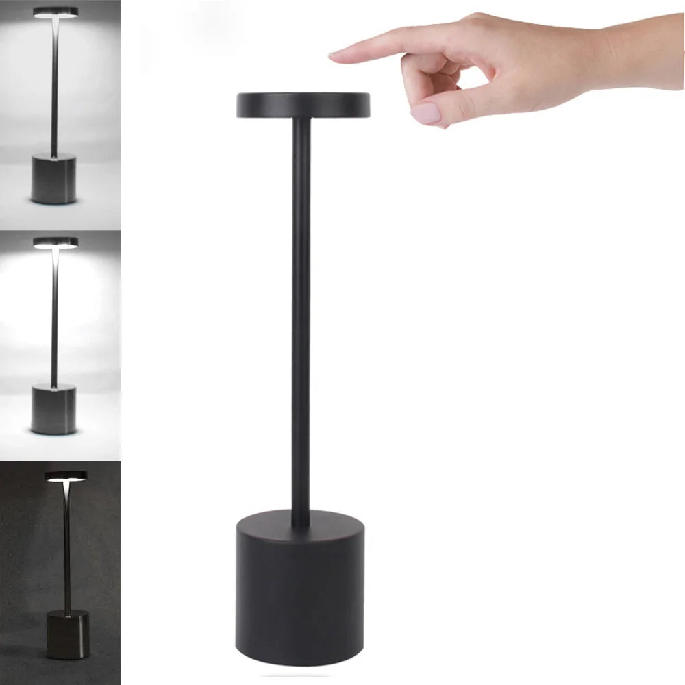 Classic Rechargeable Touch Table Lamp β Stepless Dimming & 3 Color Modes