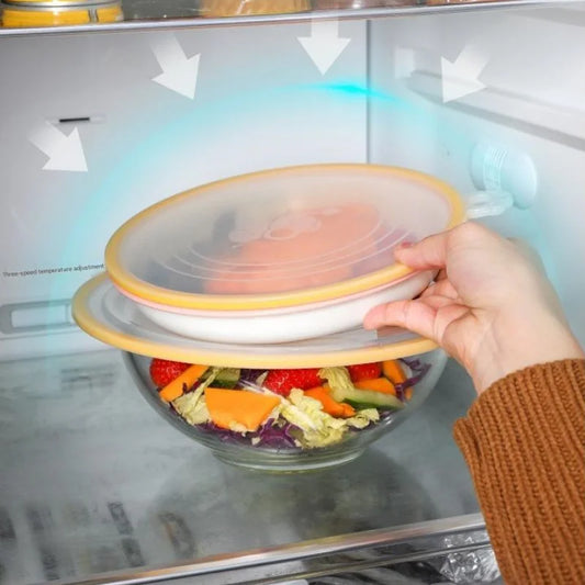 FlexiCover Silicone Stretch Lids with Hook – Reusable Food Covers