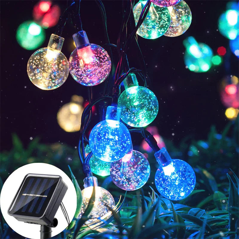 Solar Bubble Bead String Lights