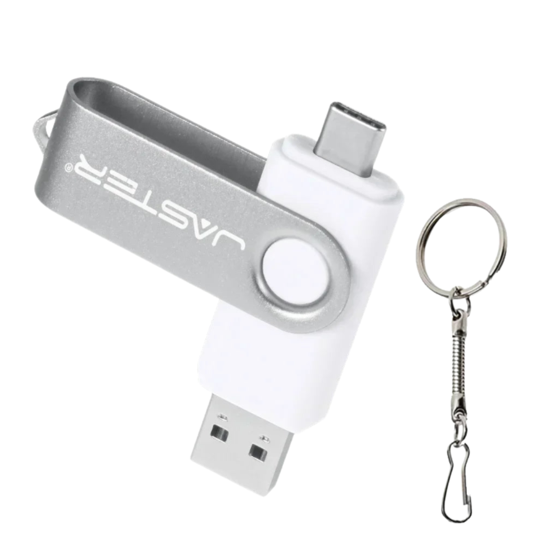 TYPE-C USB Flash Drive 128GB - Real Capacity Pen Drive with Free Key Chain