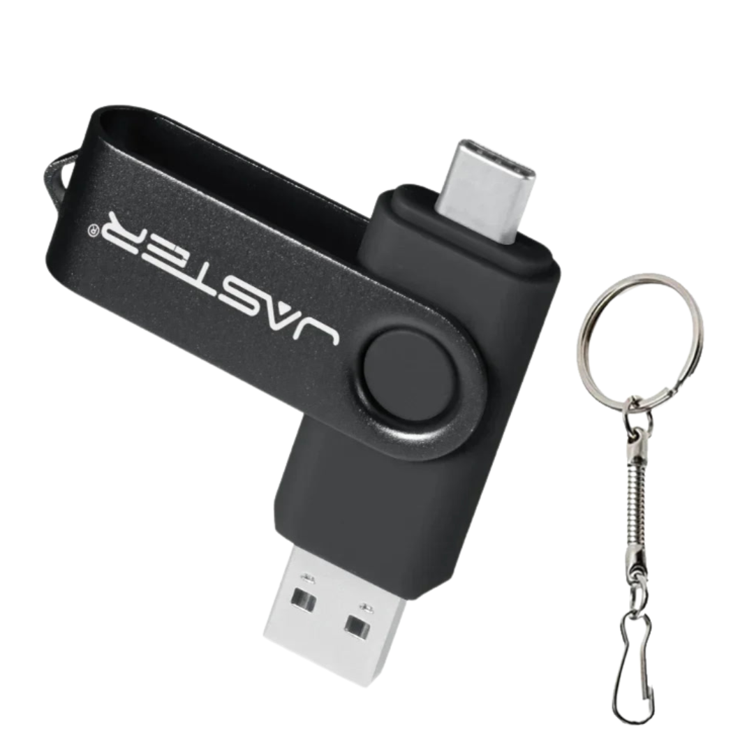 TYPE-C USB Flash Drive 128GB - Real Capacity Pen Drive with Free Key Chain