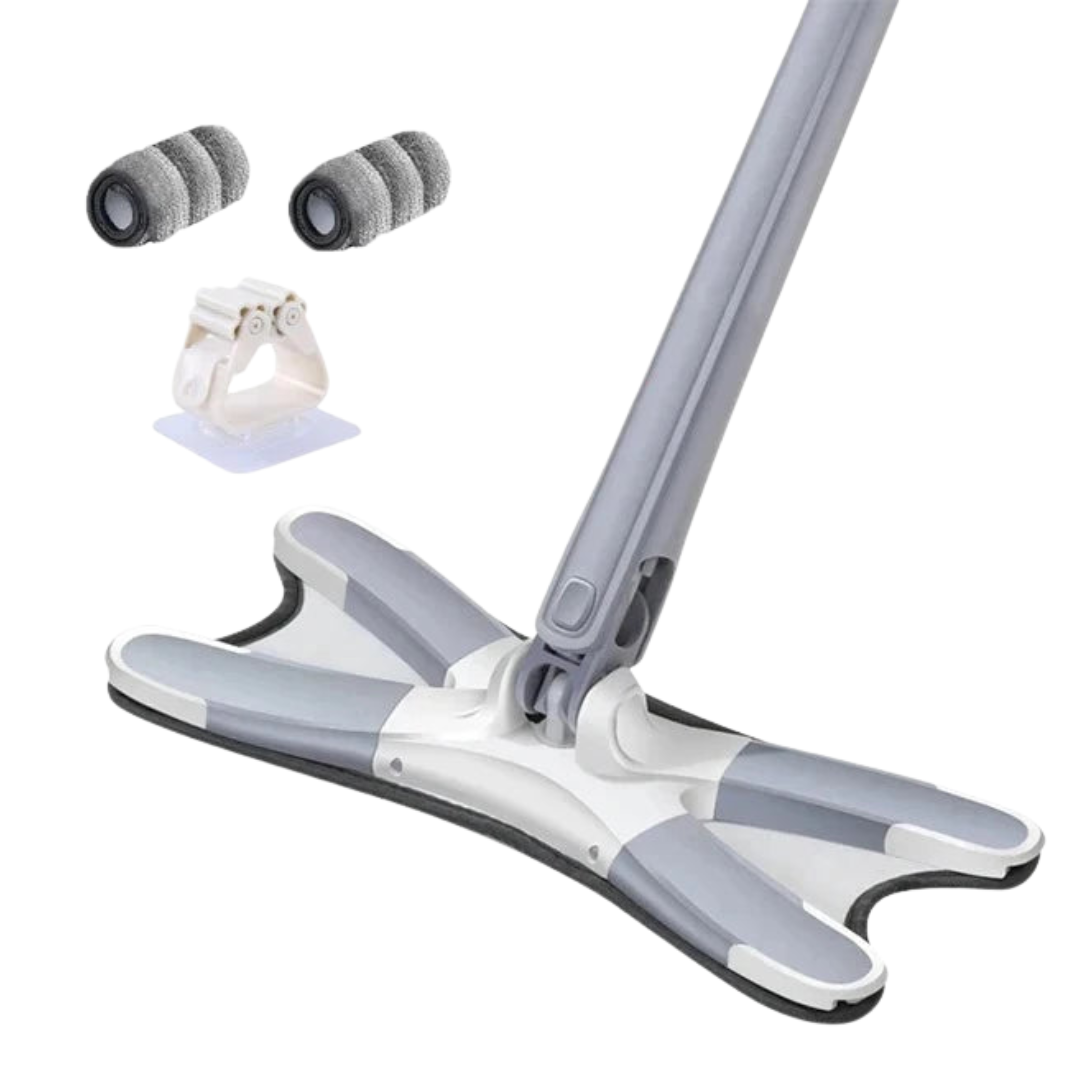 Self-Wringing Floor Mop with Replaceable Pads