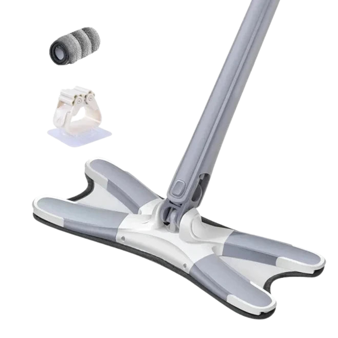 Self-Wringing Floor Mop with Replaceable Pads