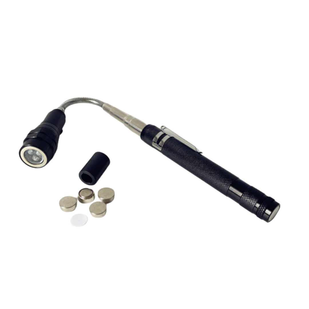 LED magnetic flexible flashlight for tight spaces