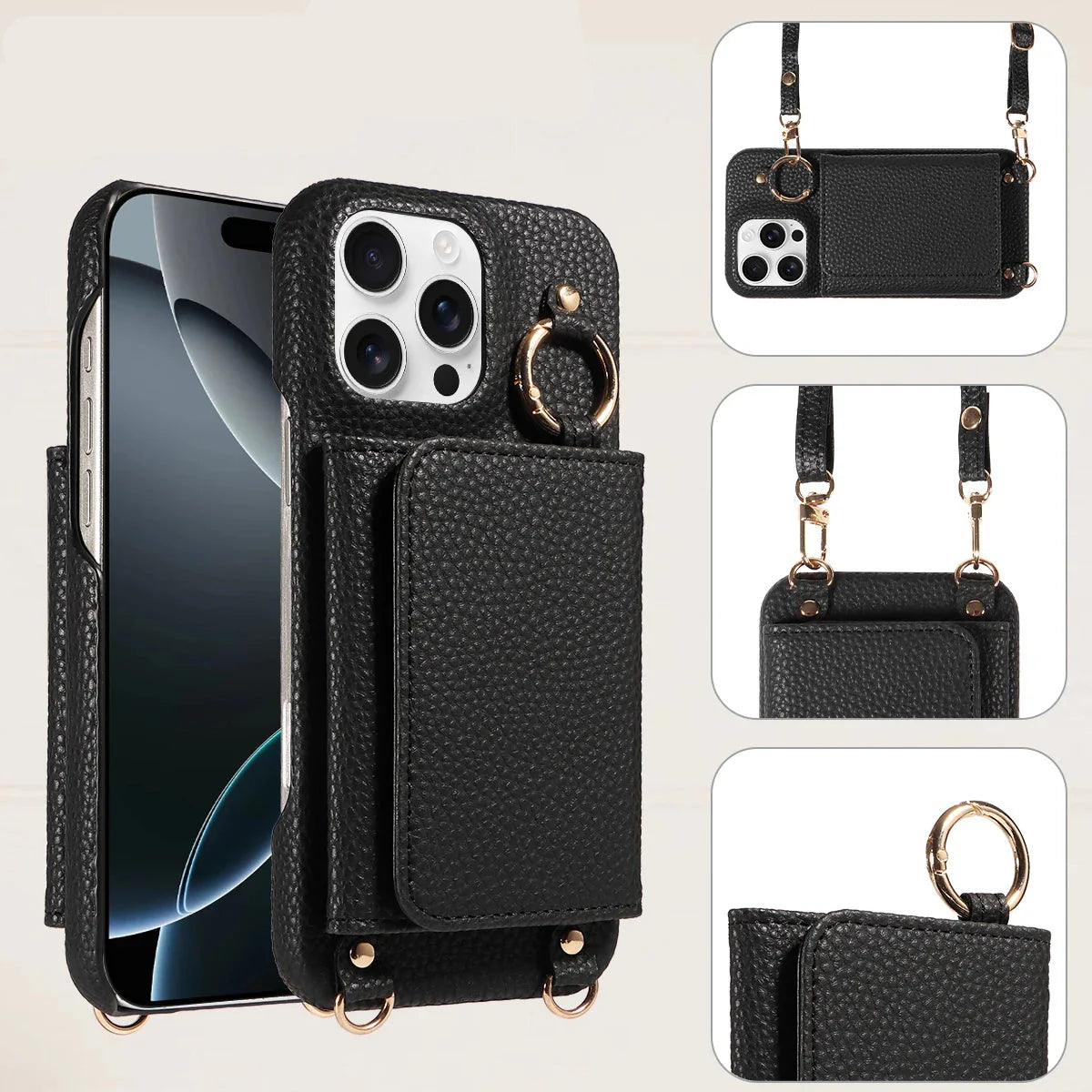 Crossbody PU Leather Wallet Case