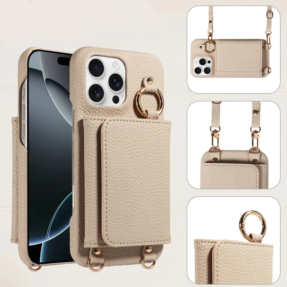 Crossbody PU Leather Wallet Case