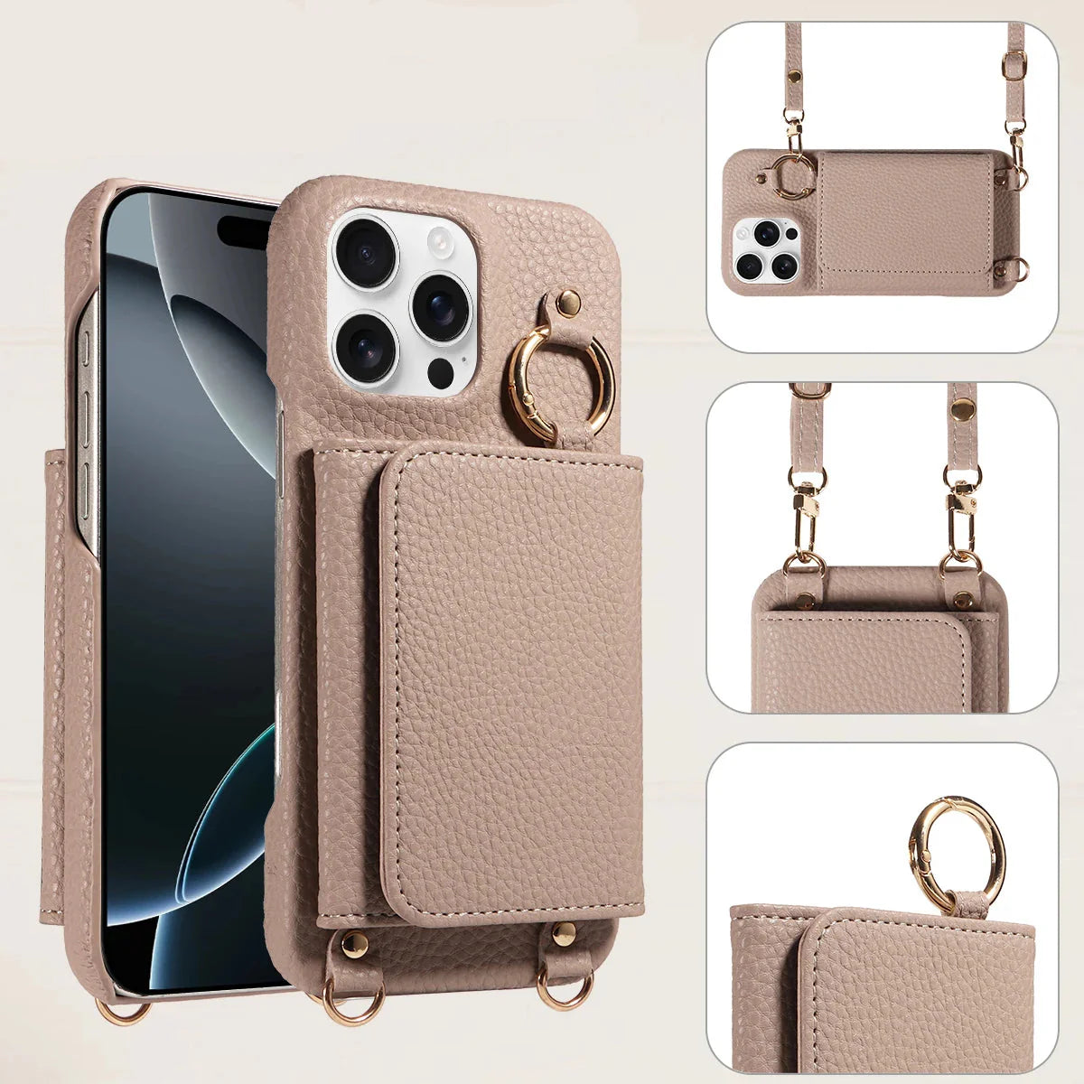 Crossbody PU Leather Wallet Case