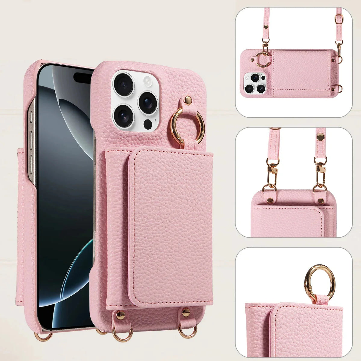 Crossbody PU Leather Wallet Case