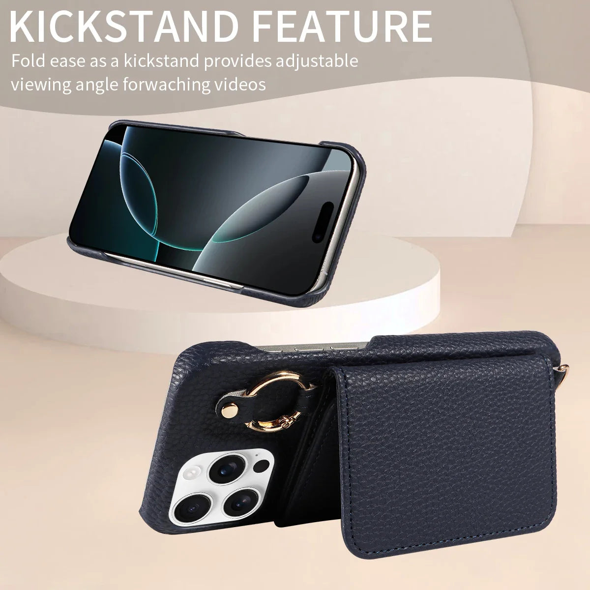 Crossbody PU Leather Wallet Case