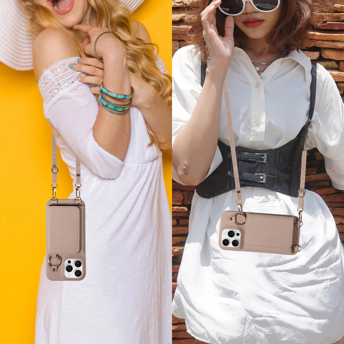 Crossbody PU Leather Wallet Case