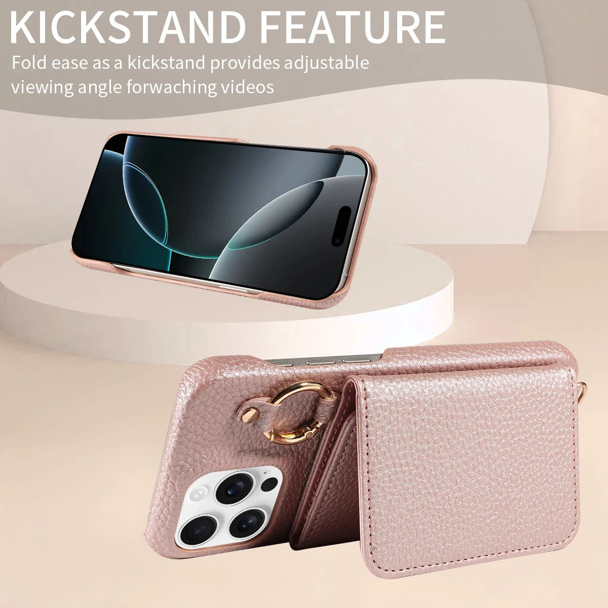 Crossbody PU Leather Wallet Case