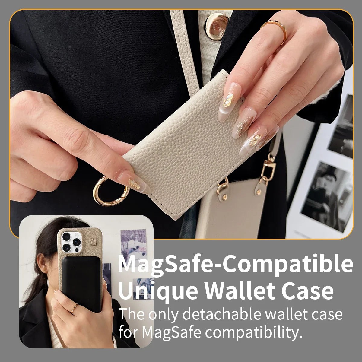 Crossbody PU Leather Wallet Case