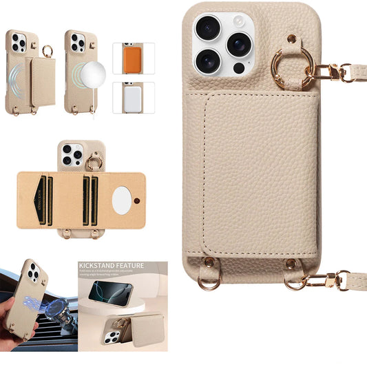 Crossbody PU Leather Wallet Case