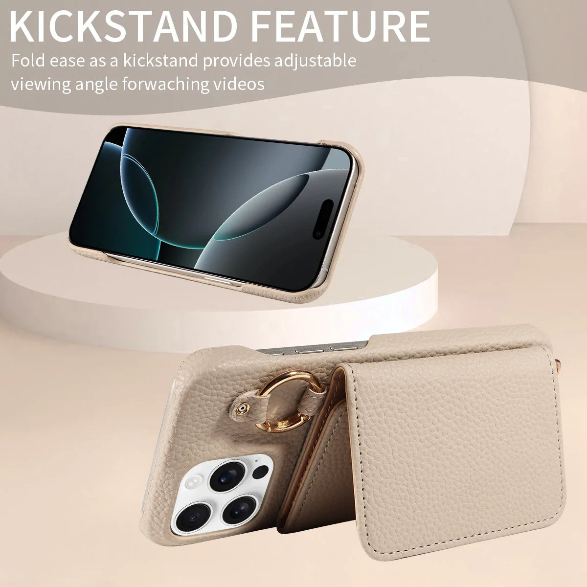 Crossbody PU Leather Wallet Case