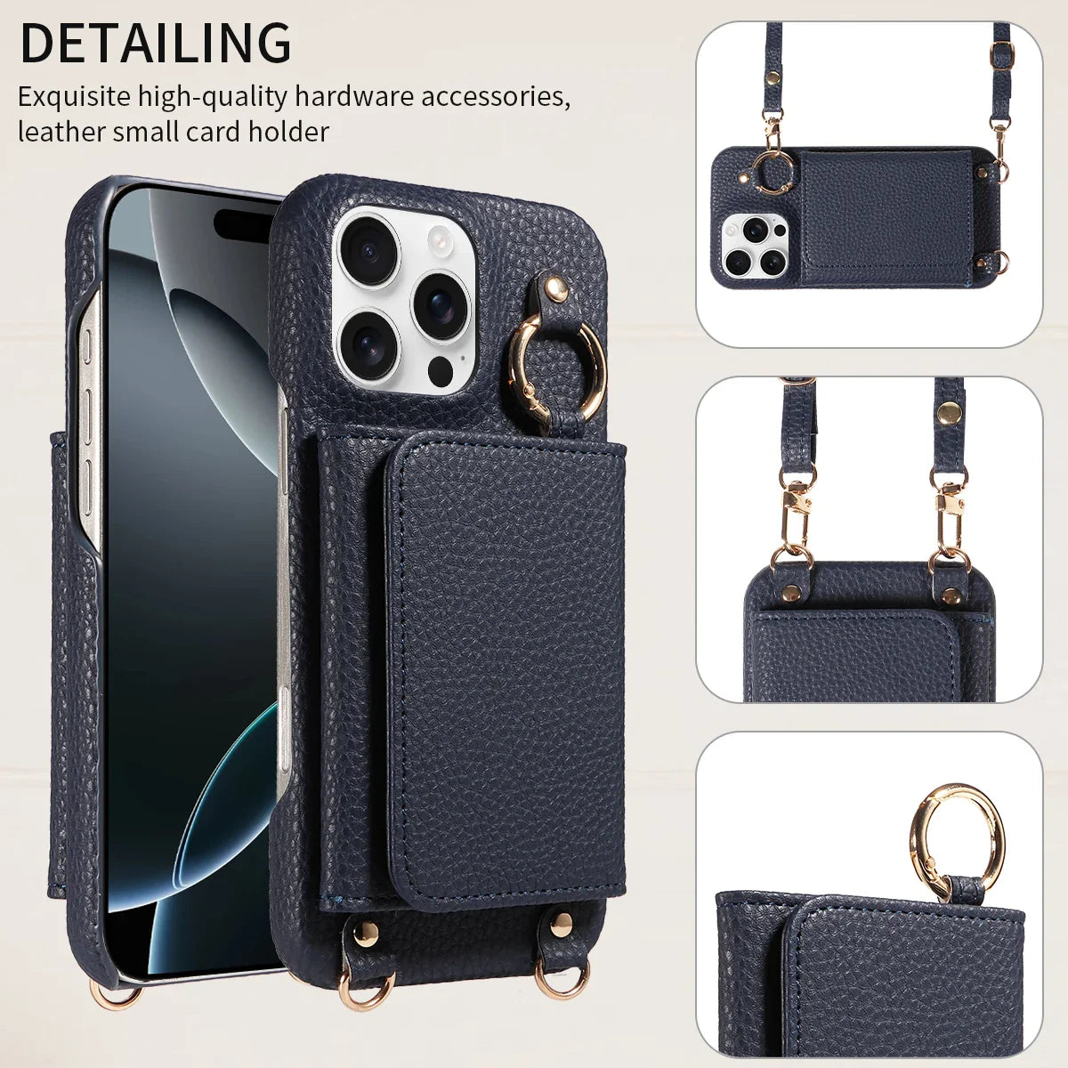 Crossbody PU Leather Wallet Case