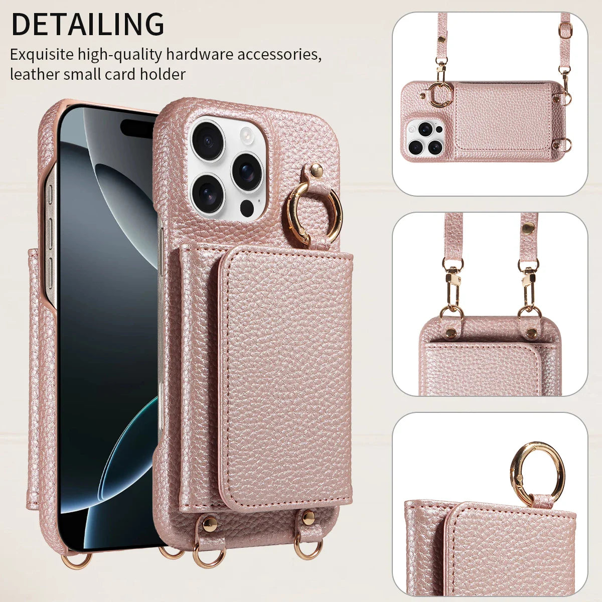 Crossbody PU Leather Wallet Case