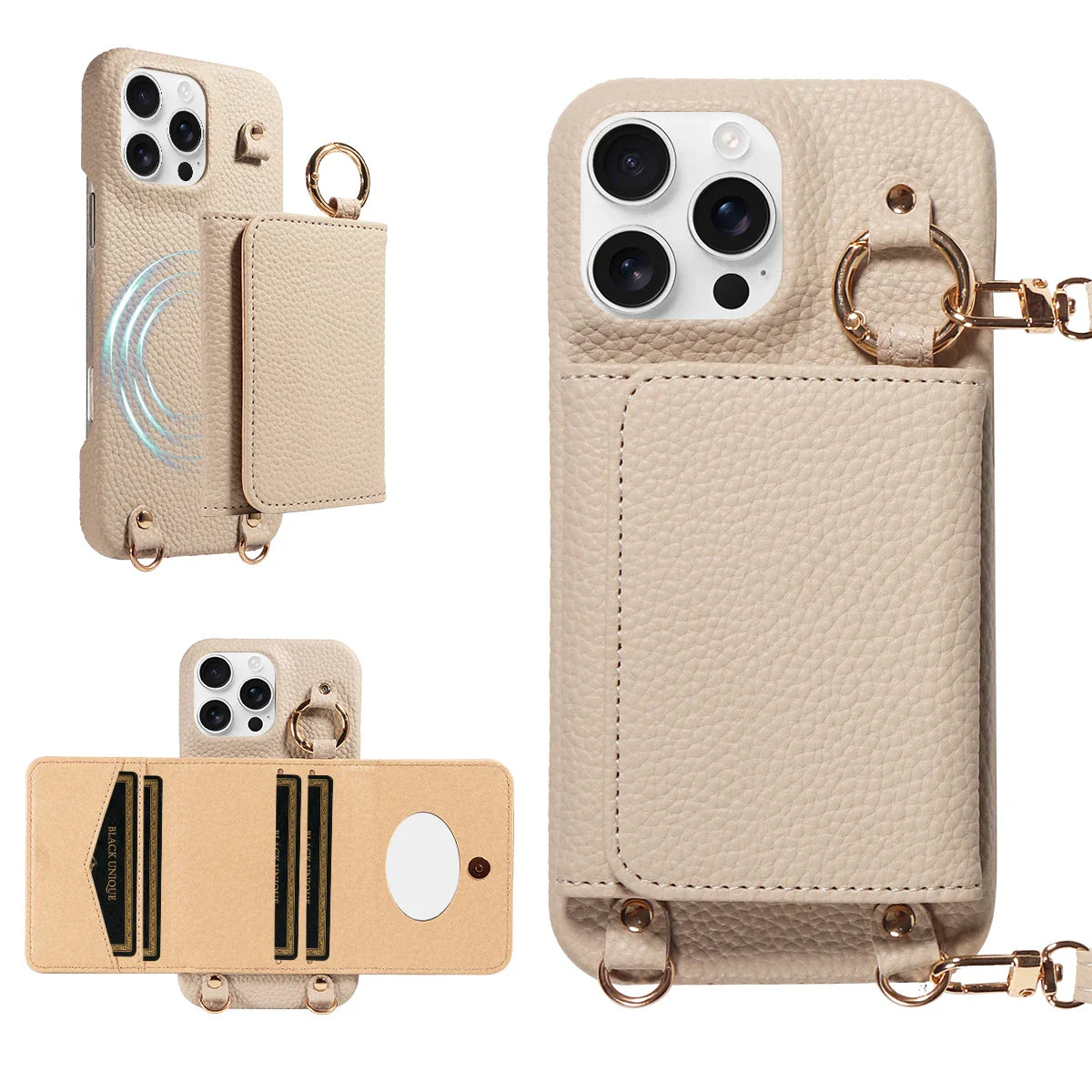 Crossbody PU Leather Wallet Case