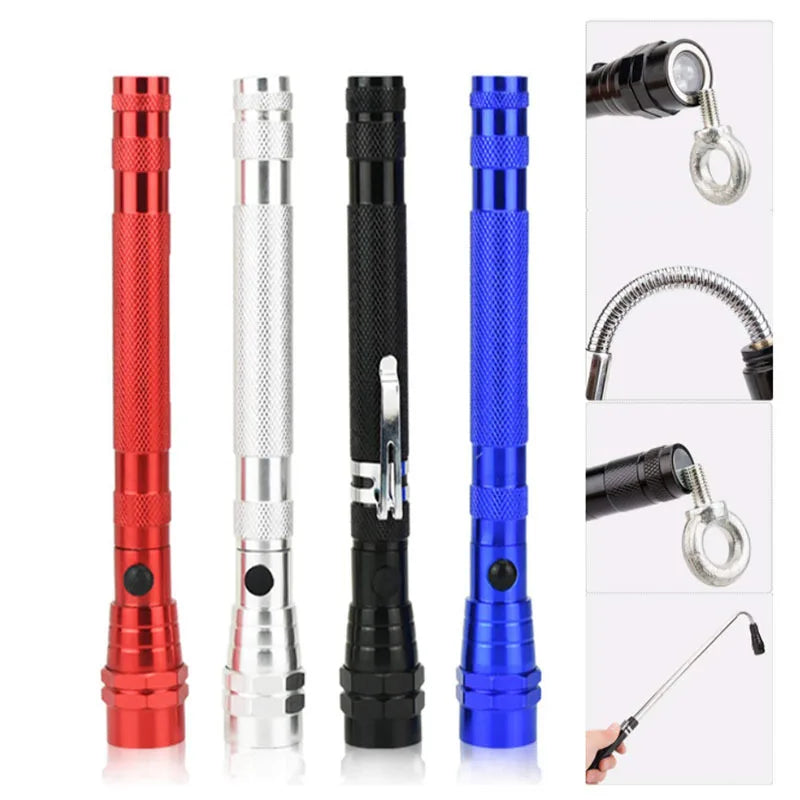 LED magnetic flexible flashlight for tight spaces