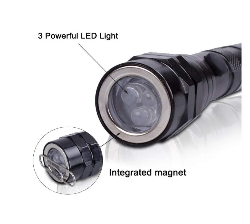 LED magnetic flexible flashlight for tight spaces