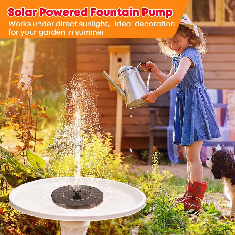 Outdoor Solar Birdbath Fountain – Floating Garden & Pool Decoration