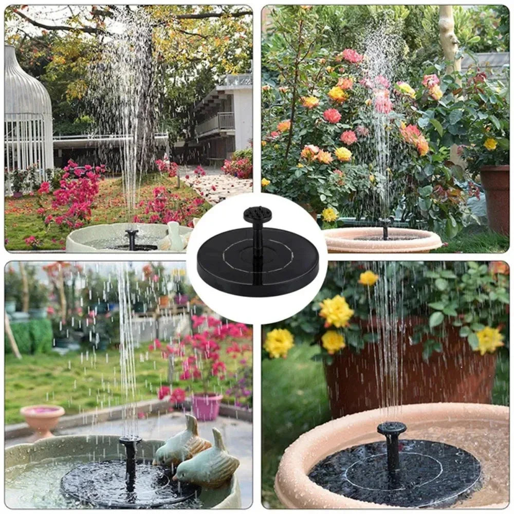 Outdoor Solar Birdbath Fountain – Floating Garden & Pool Decoration