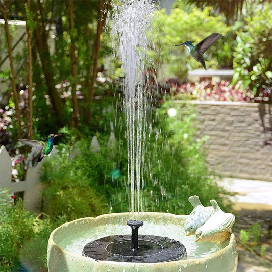 Outdoor Solar Birdbath Fountain – Floating Garden & Pool Decoration