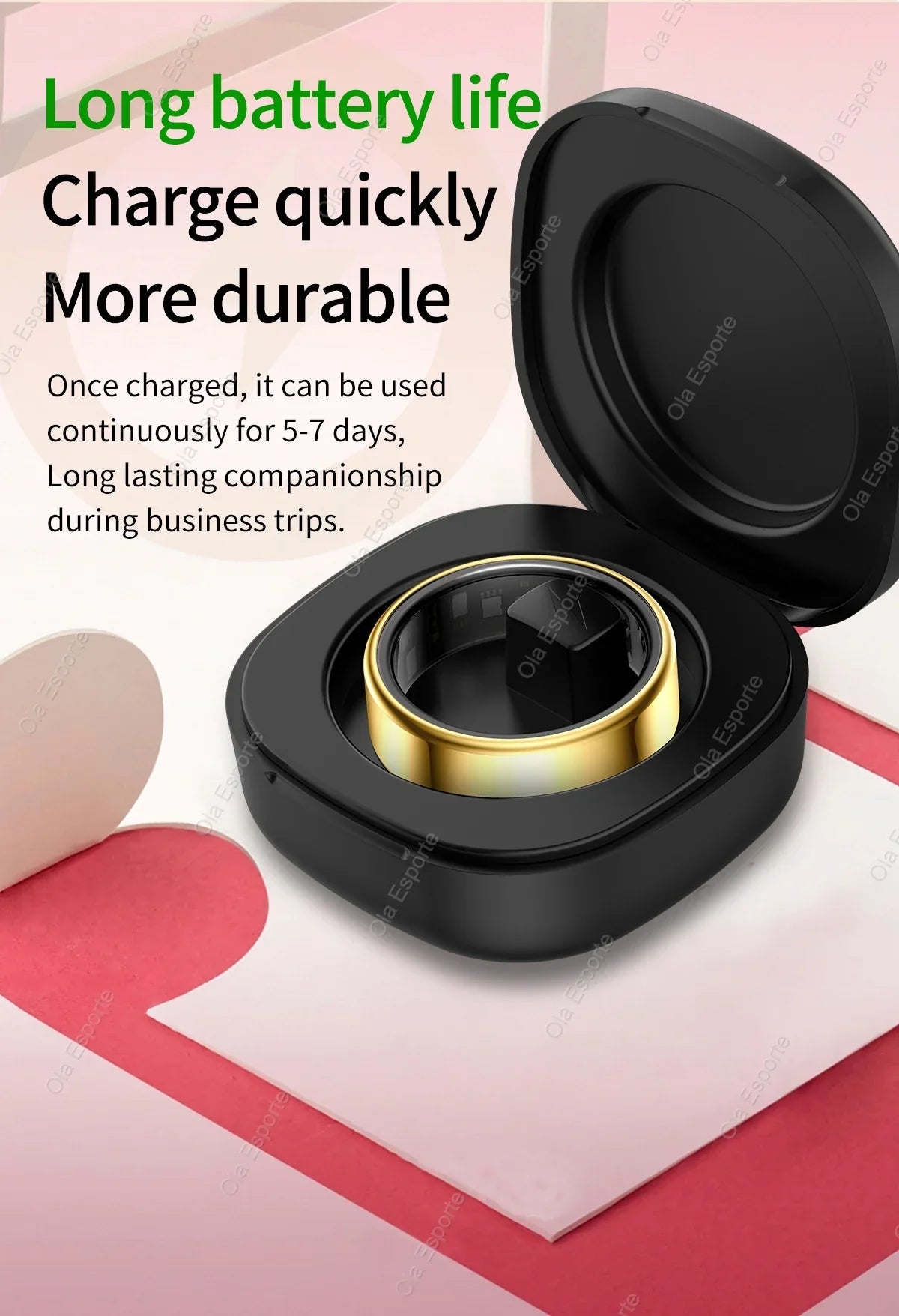 Smart Ring – Sleep Wearable with Heart Rate & Blood Oxygen Monitor, IP68 Waterproof, Multi-Sport Tracking