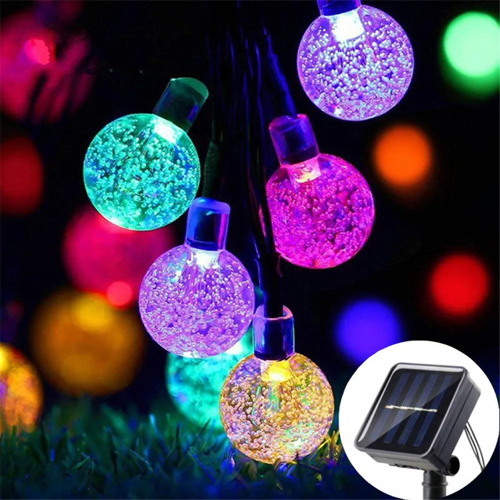 Solar Bubble Bead String Lights