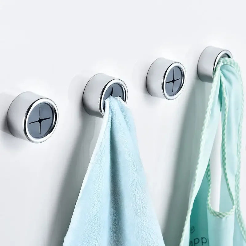 Adhesive Towel Plug Holder - Wall Mounted, Punch-Free Bathroom & Kitchen Organizer (3pcs)