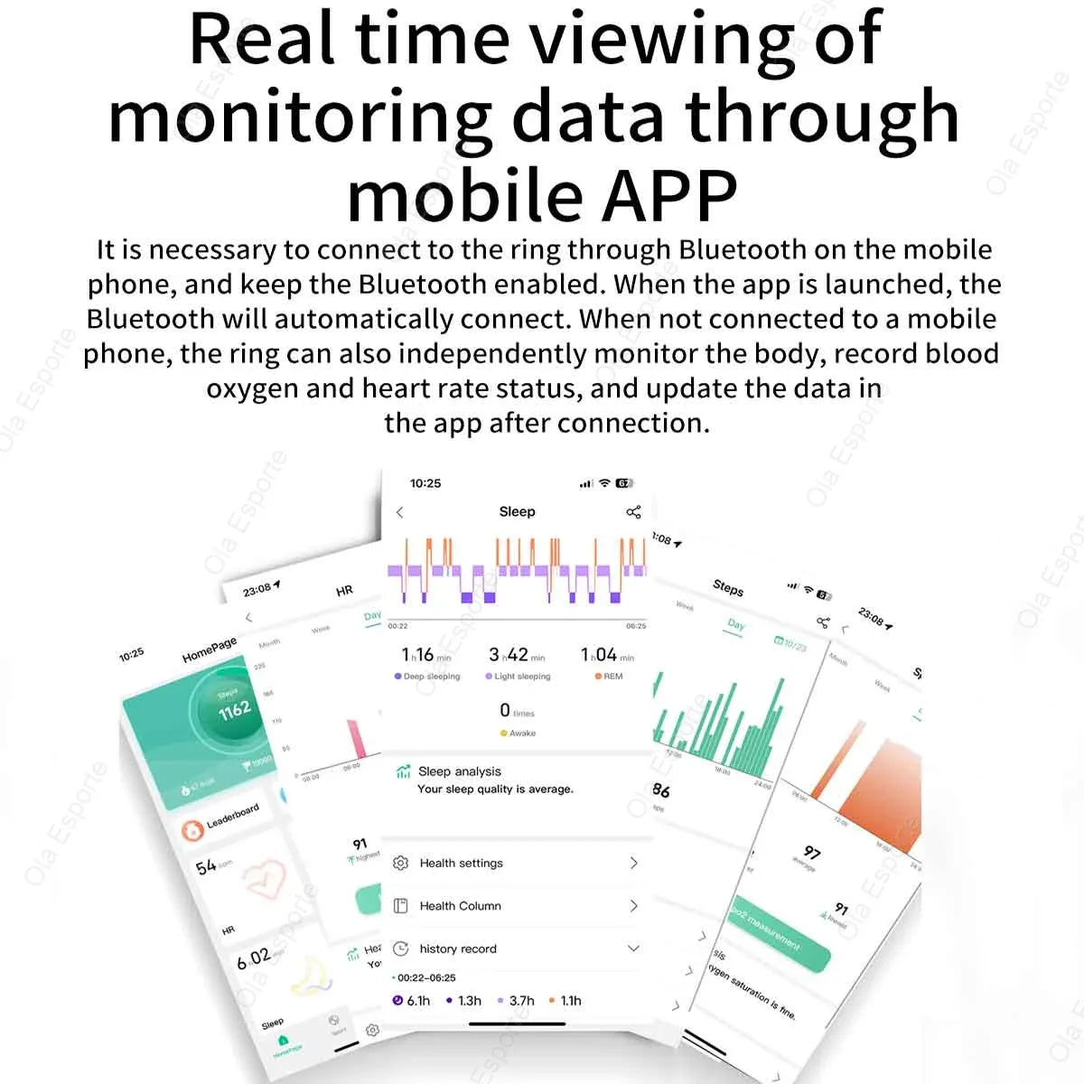 Smart Ring – Sleep Wearable with Heart Rate & Blood Oxygen Monitor, IP68 Waterproof, Multi-Sport Tracking