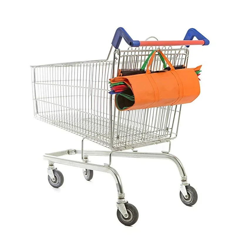 Foldable Trolley Bags – 4 Pcs Reusable Shopping Storage Set