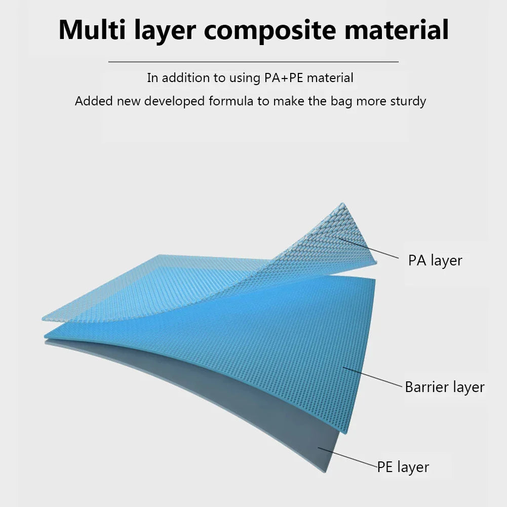 4PCS Reusable Vacuum Storage Bags with Hand Pump