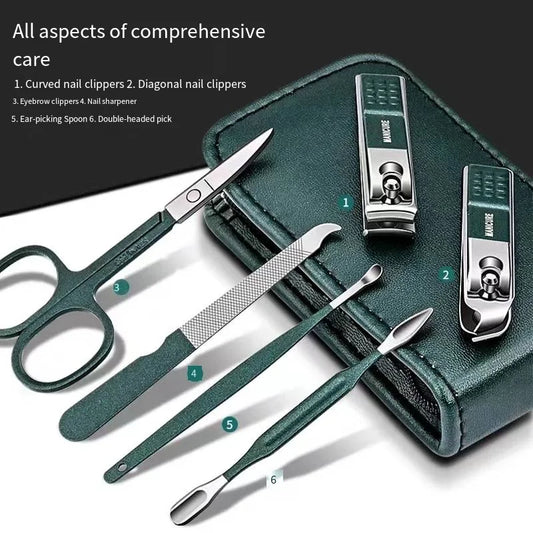 6-Piece Nail Scissors Set - High-End Manicure & Pedicure Tools