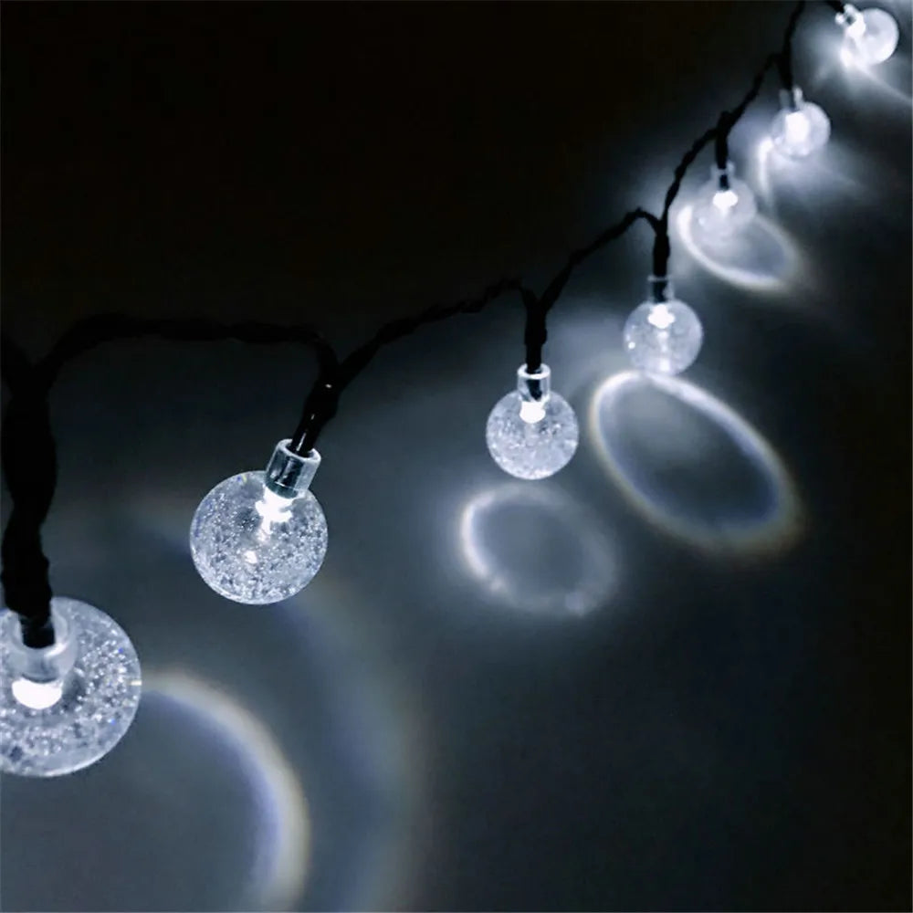 Solar Bubble Bead String Lights