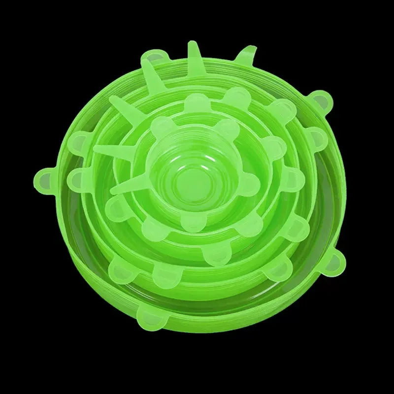 FreshSeal Reusable Silicone Stretch Lids – 6-Piece Set