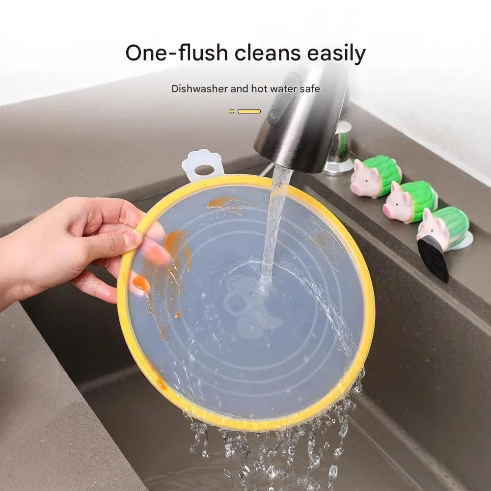 FlexiCover Silicone Stretch Lids with Hook – Reusable Food Covers