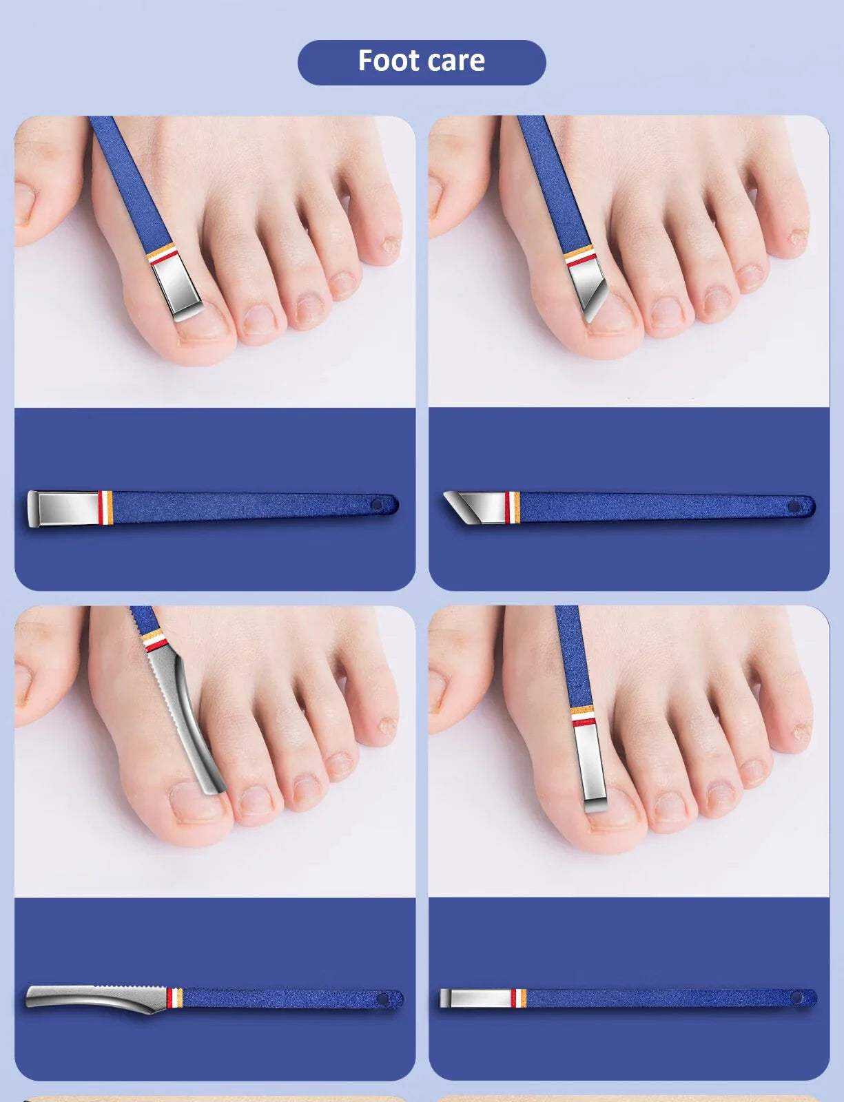 Nail Cutter Set - Stainless Steel Manicure Kit with Folding Bag