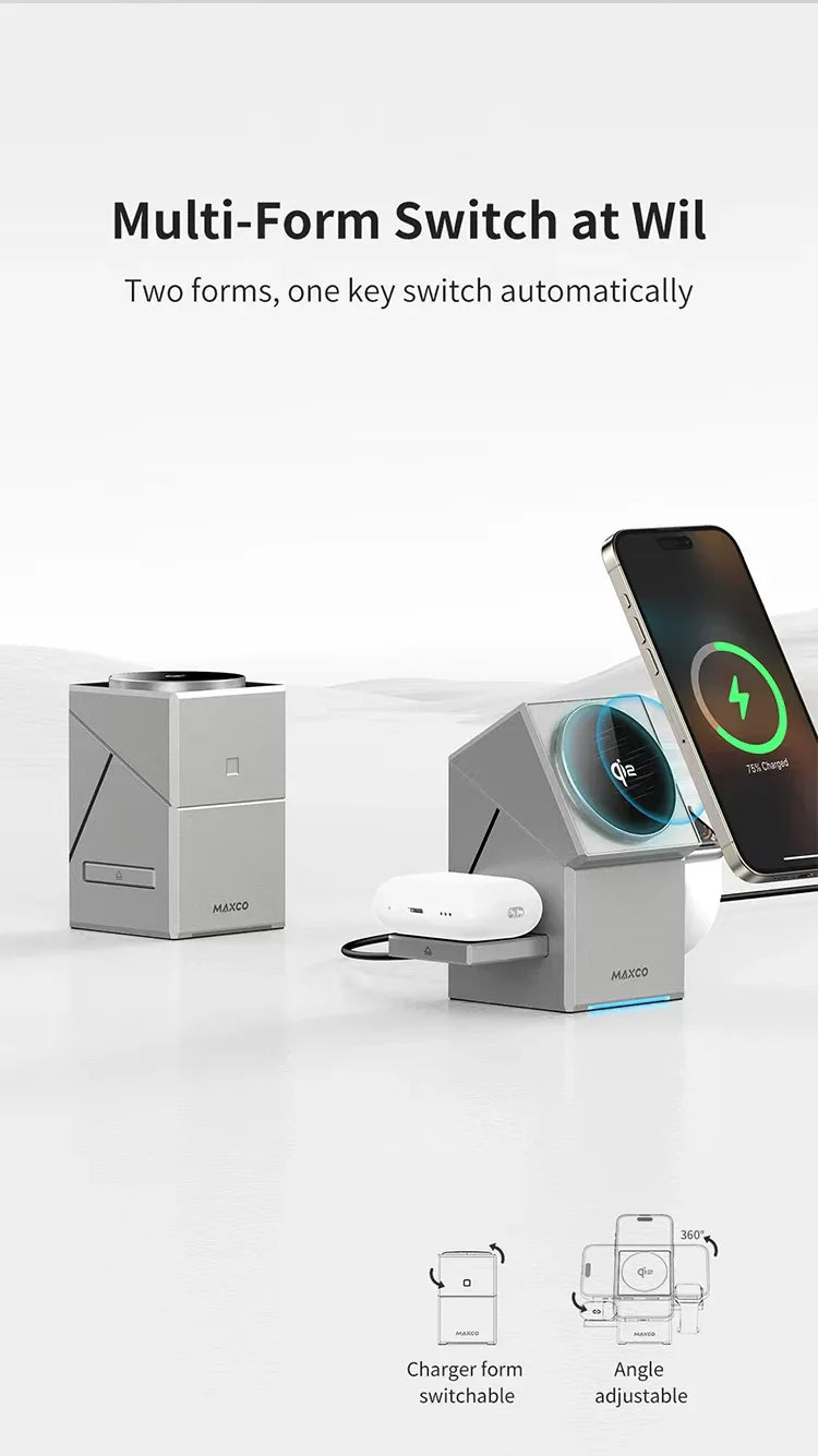 3-in-1 Magnetic Wireless Charger Stand