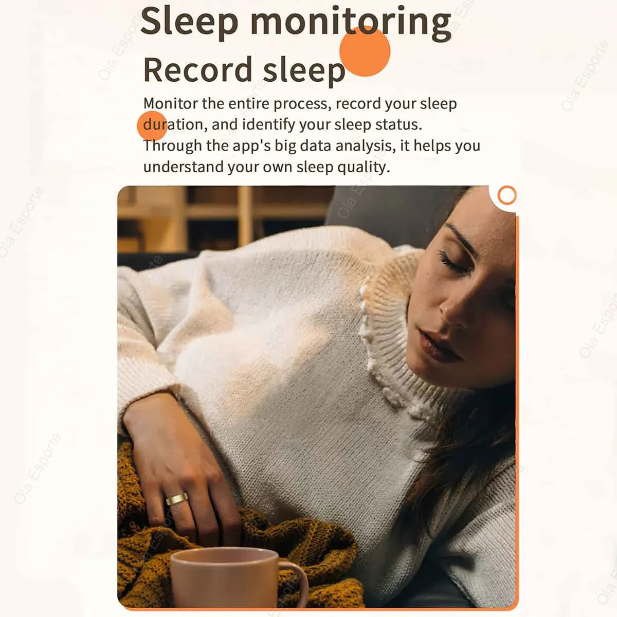 Smart Ring – Sleep Wearable with Heart Rate & Blood Oxygen Monitor, IP68 Waterproof, Multi-Sport Tracking