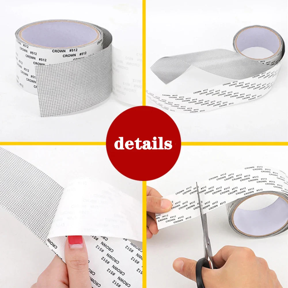 Waterproof Window Screen Repair Tape – Self-Adhesive Anti-Mosquito Mesh Patch