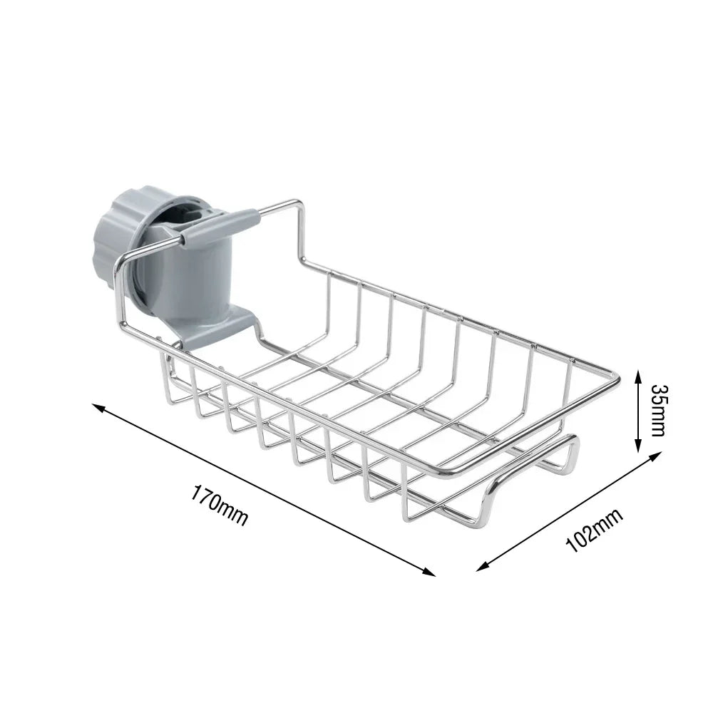 Adjustable Rotatable Faucet Storage Rack