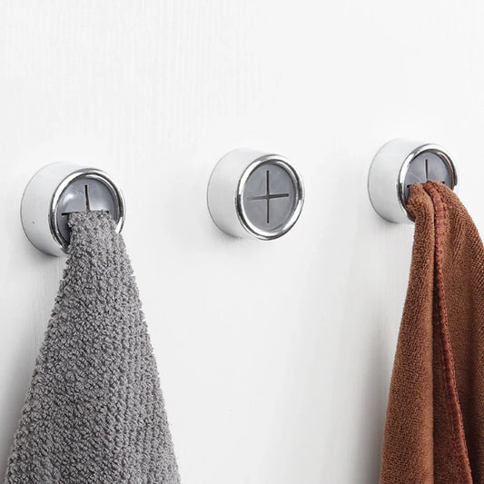 Adhesive Towel Plug Holder - Wall Mounted, Punch-Free Bathroom & Kitchen Organizer (3pcs)