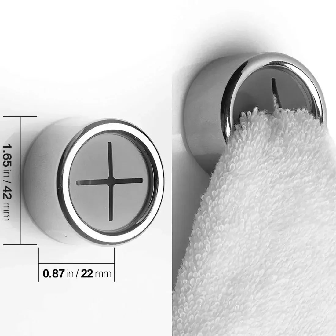 Adhesive Towel Plug Holder - Wall Mounted, Punch-Free Bathroom & Kitchen Organizer (3pcs)