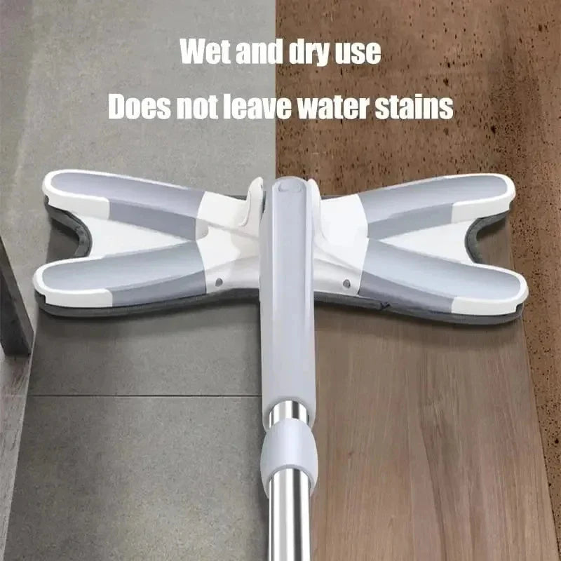 Self-Wringing Floor Mop with Replaceable Pads