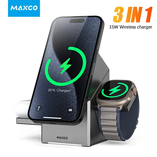 3-in-1 Magnetic Wireless Charger Stand