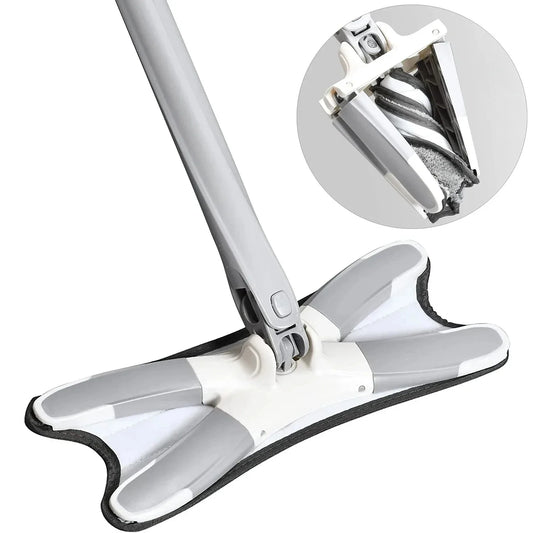 Self-Wringing Floor Mop with Replaceable Pads